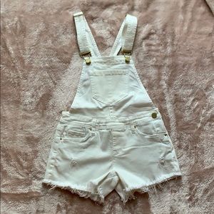 Girls BLANK NYC white overalls